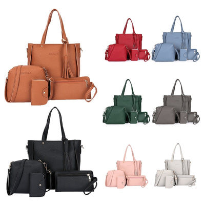 Women's - PU Leather Shoulderbag Casual Tote Handbag Card Coin Bags