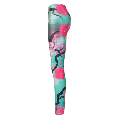 Women's - New Arrival Leggings Women Pink Plum Blossom Digital Print