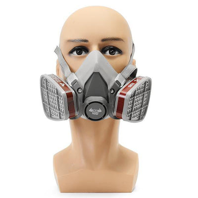 DANIU 6200 Double Gas Mask Protection Filter Chemical Half Face Respirator Mask