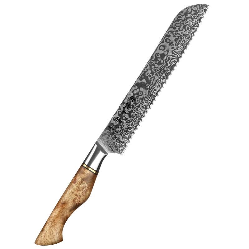 Cocina - HEZHEN Juego de cuchillos de 1-7 piezas Juego de cuchillos de Damasco profesional