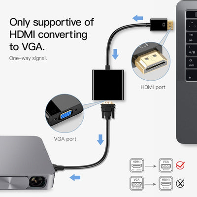 Adaptador HDMI a VGA de alta calidad Convertidor macho a hembra