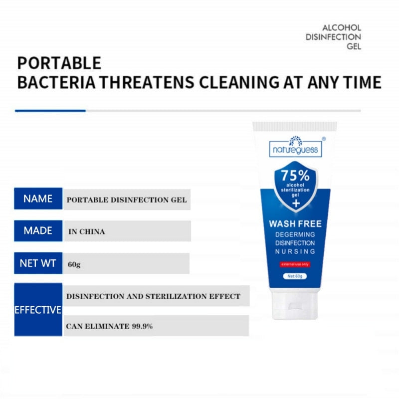Salud - Gel desinfectante de manos portátil para viajes Líquido hidratante antibacterias