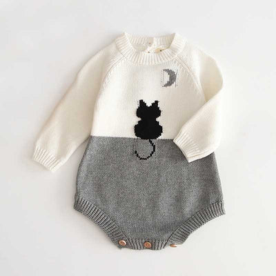 Newborn Baby Girls Knitted Romper Baby Clothes Cotton Woolen Baby Rompers