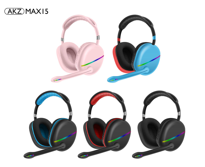 Tech - MAX15 Nuevos auriculares para juegos RGB con micrófono externo