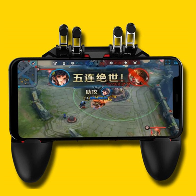Tech - Pubg Gaming Gamepad AK66 For Mobile Phone Shooter Trigger Fire Button