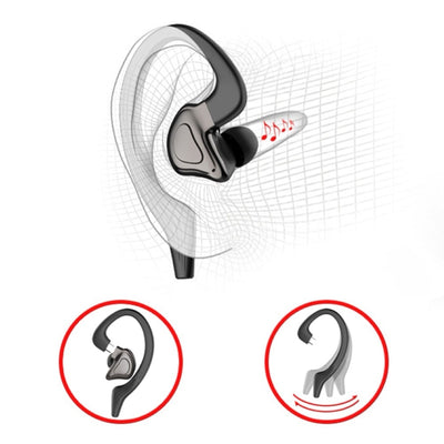 TWS VV2 Auriculares Bluetooth con micrófonos Deporte Gancho para la oreja Pantalla LED Auriculares inalámbricos Auriculares estéreo HiFi Auriculares impermeables 