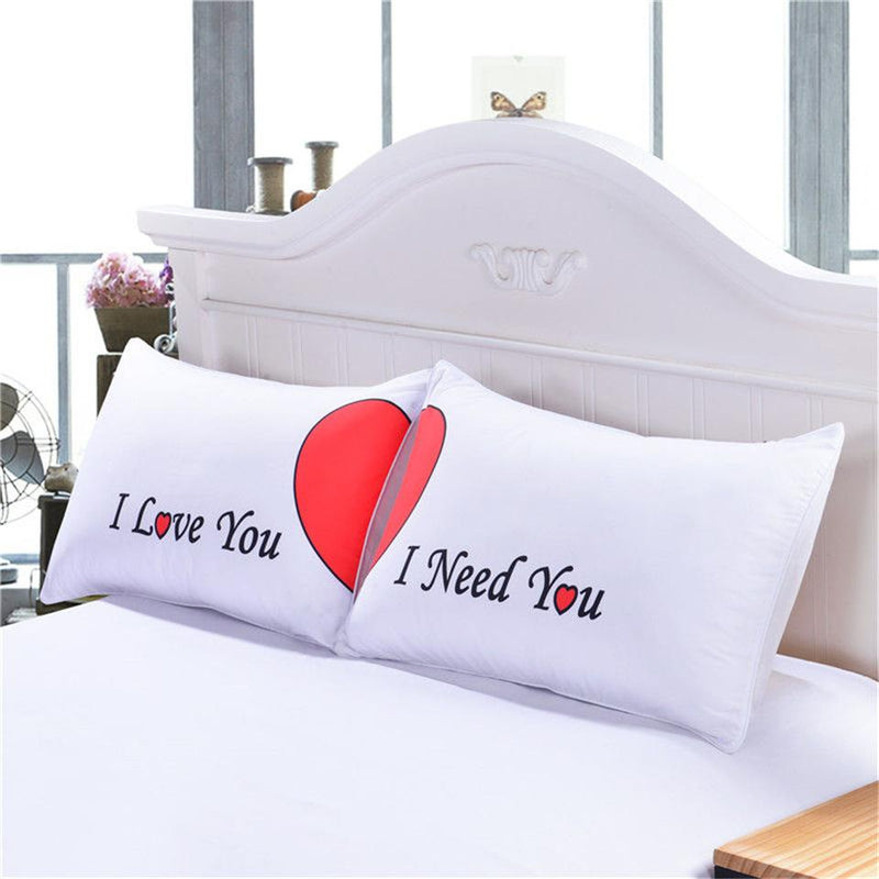Home - Bedding Red heart English alphabet Pillowcase