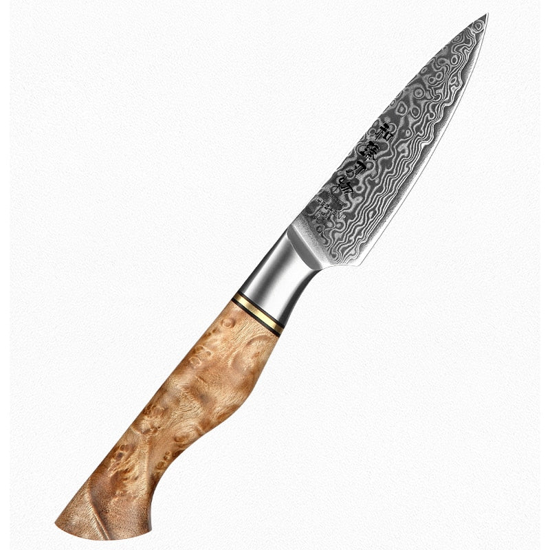 Cocina - HEZHEN Juego de cuchillos de 1-7 piezas Juego de cuchillos de Damasco profesional