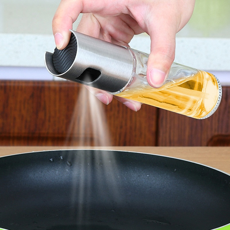 Cocina - Bomba pulverizadora de aceite de oliva de acero inoxidable