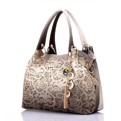 Women's - Bag Hollow Out Ombre Handbag Floral Print Shoulder Bags