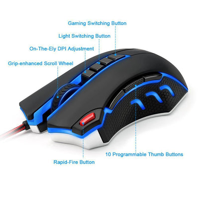 Gaming - Redragon Programmable Mouse-Cheapnotic