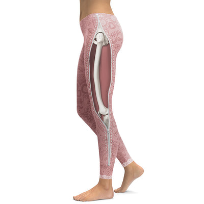 Women's - New Style Leggings Women Cool Muscle Legging Zipper 3D Printing Leggings