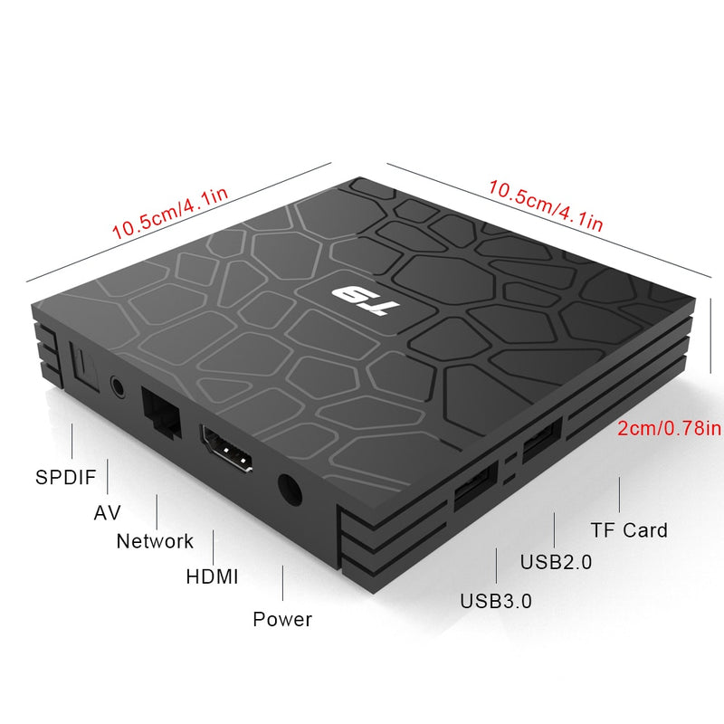 Tecnología - TV BOX T9 4GB 64GB RK3328 Quad Core Smart 8.1