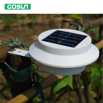 Tech - 3 LEDs Light Sensor Control Solar Powered Fence Gutter Solar Lights