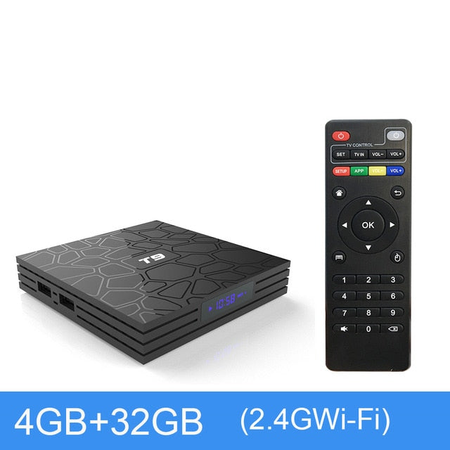 Tech - T9 4 GB 64 GB RK3328 Quad Core Smart 8.1 TV BOX
