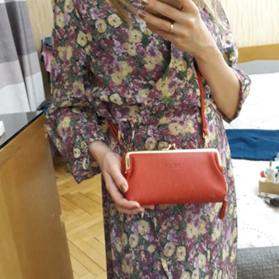Damen – Modische kleine Umhängetaschen, Damen-Schultertasche aus mattem Leder