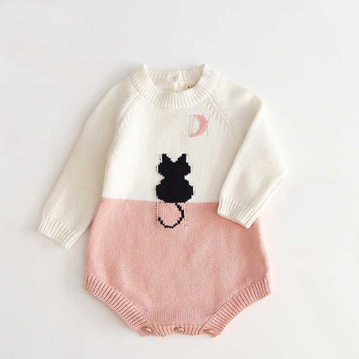 Newborn Baby Girls Knitted Romper Baby Clothes Cotton Woolen Baby Rompers