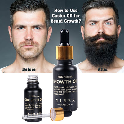 Hombres - Kit de aceite para el crecimiento de la barba para hombres Suaviza el crecimiento del cabello Cera para la barba potenciadora nutritiva