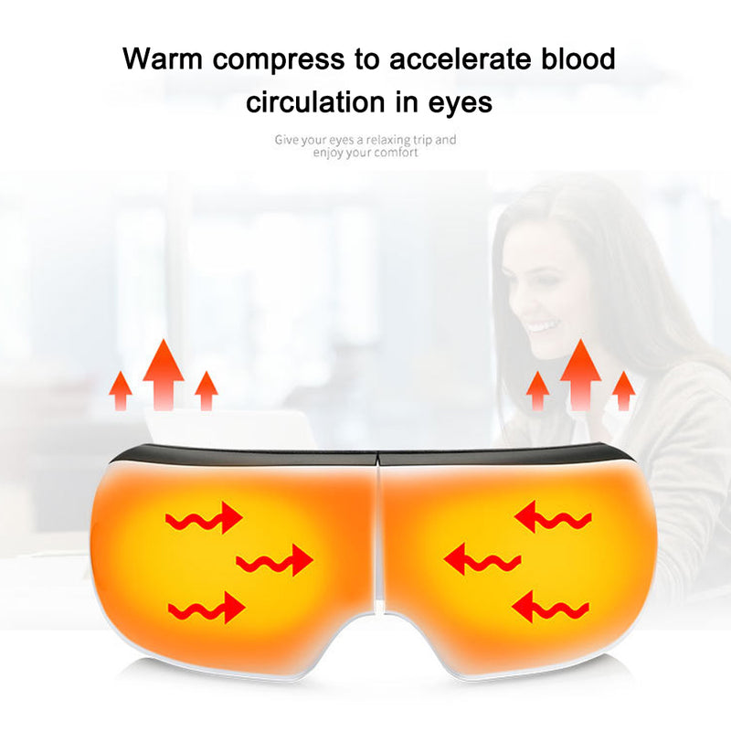 Tech - Dispositivo para el cuidado de los ojos con masajeador de ojos con vibración inteligente Bluetooth