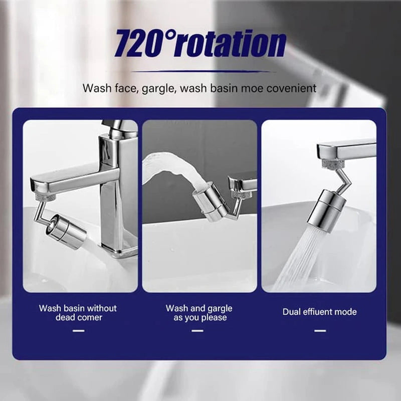 Kitchen - Tap Aerator 720°Rotation Universal Splash-Proof Swivel Water Saving Fauce