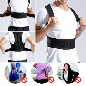 Salud - Cinturón de soporte de espalda ajustable Corrector de postura de espalda